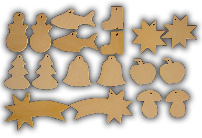 sada vianočných dekorácií