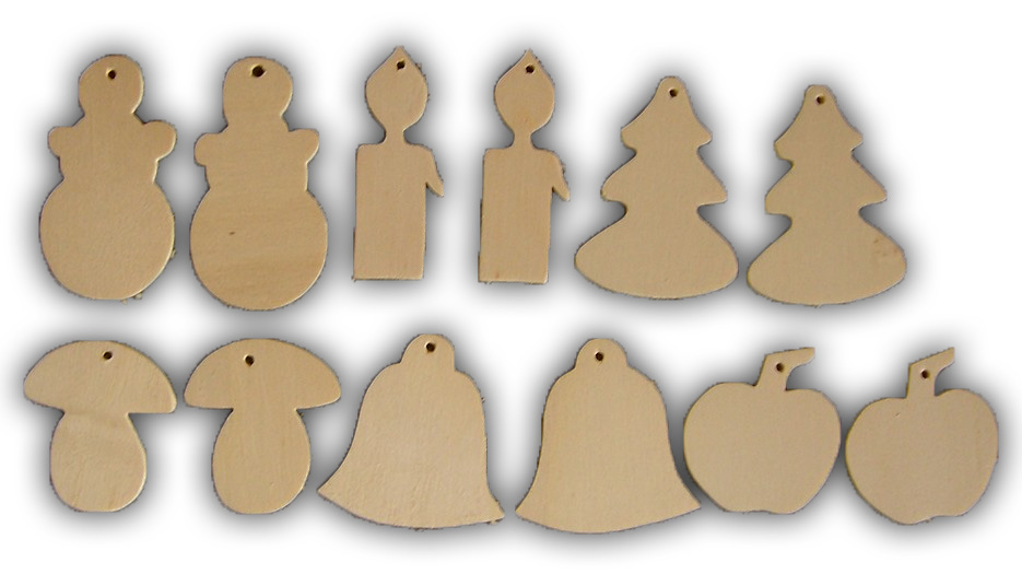 sada vianočných dekorácií