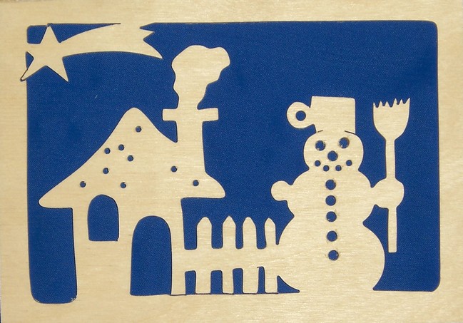 ozdoba do okna - snehuliak