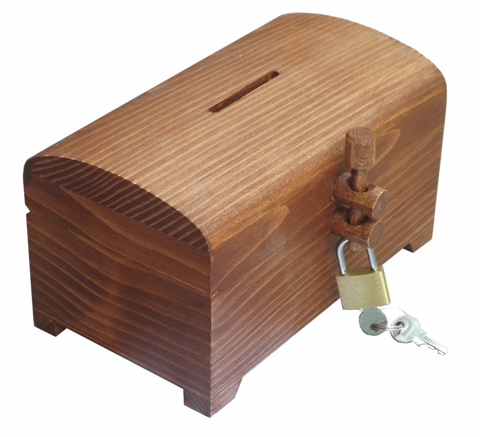 malá pokladnička mahagón